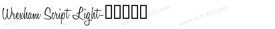 Wrexham Script Light字体转换